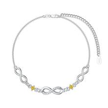 Load image into Gallery viewer, Infinity Bracelet for Women 925 Sterling Silver Birthstone Bracelet Valentine's Day Birthday Christmas Gifts for Mom Wife Girls Her