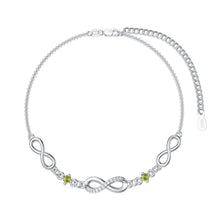Load image into Gallery viewer, Infinity Bracelet for Women 925 Sterling Silver Birthstone Bracelet Valentine's Day Birthday Christmas Gifts for Mom Wife Girls Her