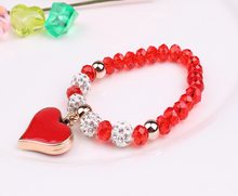 Load image into Gallery viewer, Elastic Crystal  Bracelet & Bangle Heart Bracelets