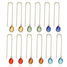 Load image into Gallery viewer, Long Crystal Set Earring Earrings