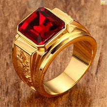 Load image into Gallery viewer, Trendy Fashion Rings Vintage Men's Gold Diamond Rings