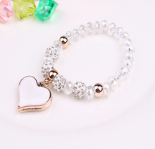 Load image into Gallery viewer, Elastic Crystal  Bracelet & Bangle Heart Bracelets