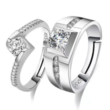 Load image into Gallery viewer, Men's And Women's Tail Rings Heart-shaped Couple Rings