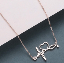 Load image into Gallery viewer, Heartbeat Necklace Women Love Heart Necklaces