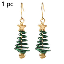 Load image into Gallery viewer, Christmas Earrings Tree Star DIY Earrings