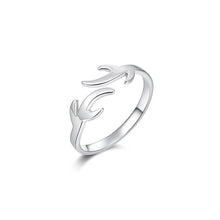 Load image into Gallery viewer, Small Animal Elk Horn Ring Simple Fashion Creative  Couple Rings