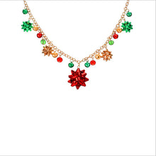 Load image into Gallery viewer, Flower Colored Bell Christmas Jewelry