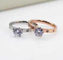 Load image into Gallery viewer, 4 Small Diamond Rose Gold Rings
