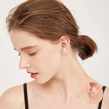 Load image into Gallery viewer, Baby Feet Earrings Birthstone Stud Earrings Baby Feet Footprint Earrings