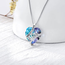 Load image into Gallery viewer, Gifts For Mom Sterling Silver Mom Necklace With Heart Birthstone Crystal Mother's Day Christmas Jewelry Gifts For Mother