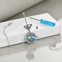 Load image into Gallery viewer, Sterling Silver Life Tree Urn Abalone Shell Bracelet For Woman