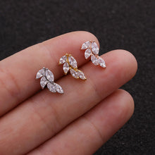 Load image into Gallery viewer, Stainless Steel Ear Piercing Jewelry Pentagonal Zircon