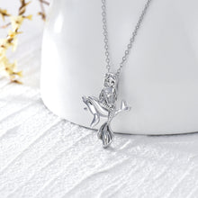Load image into Gallery viewer, Mermaid Necklace Dolphin Gifts Sterling Silver Dolphin Necklace Sea Mermaid Jewelry Gifts for Girls Women