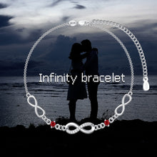 Load image into Gallery viewer, Infinity Bracelet for Women 925 Sterling Silver Birthstone Bracelet Valentine's Day Birthday Christmas Gifts for Mom Wife Girls Her