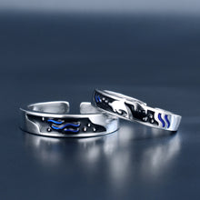 Load image into Gallery viewer, Sea And Whale Epoxy  Couple Men And Women Pair Rings Simple  Rings