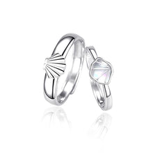 Load image into Gallery viewer, Niche Couple Rings A Pair Of Sterling Silver Silver Shells