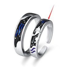 Load image into Gallery viewer, Sea And Whale Epoxy  Couple Men And Women Pair Rings Simple  Rings