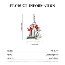 Load image into Gallery viewer, 925 Sterling Silver Bear Bell Necklace Fashion Christmas Jewelry