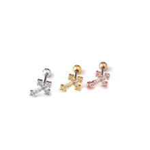Load image into Gallery viewer, Piercing Ear Jewelry Fashion Zircon Stainless Steel European And American Ear Bone Studs