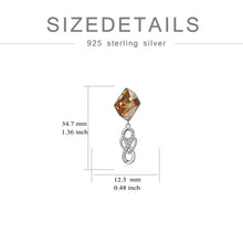 Load image into Gallery viewer, Infinity Love Heart Drop Earrings with Pink Crystals Jewelry Gifts for Women Girls Mom Birthday