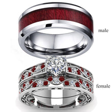 Load image into Gallery viewer, Zircon Women's Rings European And American Fashion Men's And Women's Combination Couple Rings