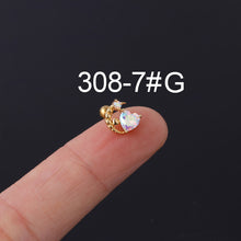 Load image into Gallery viewer, Bone Nail Screw Ball Screw Ear Nail Piercing Jewelry