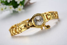 Load image into Gallery viewer, Gold Women&#39;s Bracelet Watch Honey Heart Rhinestone Casual Stainless Steel
