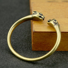 Load image into Gallery viewer, Punk Brass Leopard Bangles Bracelet For Men Jewelry
