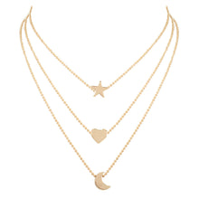 Load image into Gallery viewer, Alloy Star And Moon Pendant Necklace

