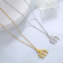 Load image into Gallery viewer, Family Series Titanium Steel Ornament Cut One Large Two Small 304 Material Stainless Steel Necklace
