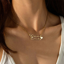 Load image into Gallery viewer, Stainless Steel English Double-layer Pendant Necklace
