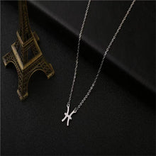 Load image into Gallery viewer, Twelve Constellation Pendant Necklace Simple Titanium Steel Clavicle Chain

