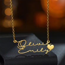 Load image into Gallery viewer, Stainless Steel English Double-layer Pendant Necklace
