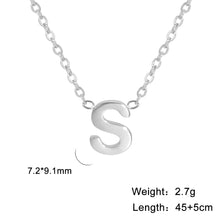 Load image into Gallery viewer, 26 English Letter Steel Color Concentrate Polished Welding Cross Chain
