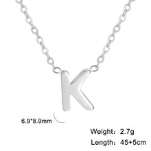 Load image into Gallery viewer, 26 English Letter Steel Color Concentrate Polished Welding Cross Chain
