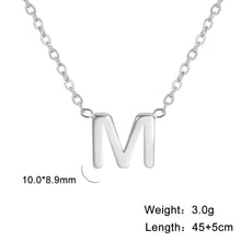 Load image into Gallery viewer, 26 English Letter Steel Color Concentrate Polished Welding Cross Chain
