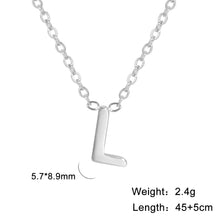 Load image into Gallery viewer, 26 English Letter Steel Color Concentrate Polished Welding Cross Chain
