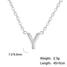 Load image into Gallery viewer, 26 English Letter Steel Color Concentrate Polished Welding Cross Chain
