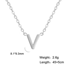 Load image into Gallery viewer, 26 English Letter Steel Color Concentrate Polished Welding Cross Chain
