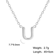 Load image into Gallery viewer, 26 English Letter Steel Color Concentrate Polished Welding Cross Chain
