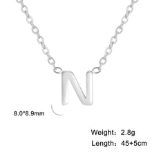 Load image into Gallery viewer, 26 English Letter Steel Color Concentrate Polished Welding Cross Chain
