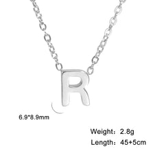 Load image into Gallery viewer, 26 English Letter Steel Color Concentrate Polished Welding Cross Chain
