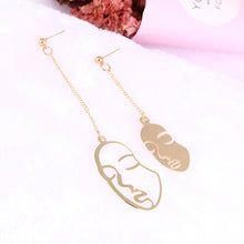 Load image into Gallery viewer, Popular Explosive Ear Jewelry Pendant Set Personality Trend Woman Head Earrings
