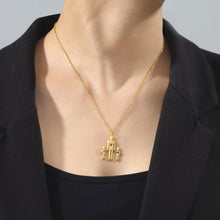 Load image into Gallery viewer, Family Series Titanium Steel Ornament Cut One Large Two Small 304 Material Stainless Steel Necklace
