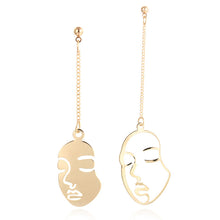 Load image into Gallery viewer, Popular Explosive Ear Jewelry Pendant Set Personality Trend Woman Head Earrings

