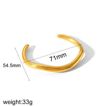 Load image into Gallery viewer, INS Style Irregular Titanium Steel Open Cuff Bracelet
