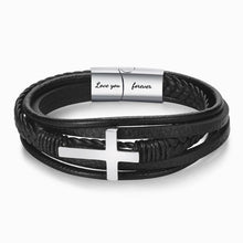 Load image into Gallery viewer, Mens Stainless Steel Cross Fashion Bracelet
