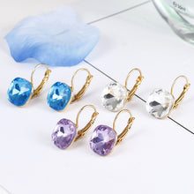 Load image into Gallery viewer, Fashion Gold Color Earring For Women Crystal Cubic Zirconia Stud Earrings
