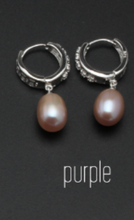 Load image into Gallery viewer, Real freshwater pearl earrings for women, 925 sterling silver pearl earrings fine white pearl earrings jewelry
