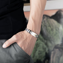 Load image into Gallery viewer, Stainless Steel Cross Bible Charm Bracelet Wristband For Men Adjustable Watch Bands Bracelet Christian Jewelry
